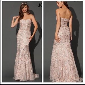 Jovanni nude prom dress